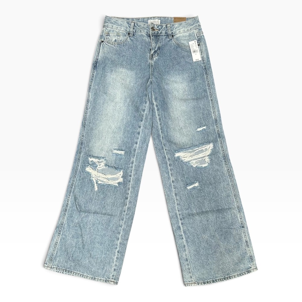 PacSun Casey Low Rise Baggy Wide Leg Distressed Jeans 25 NEW! $65